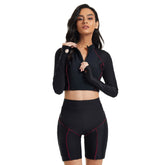 Badeanzüge für Langarm Crop Top Boyleg Rash Guard